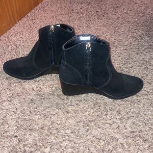 Black Crocs Wedge Bootie